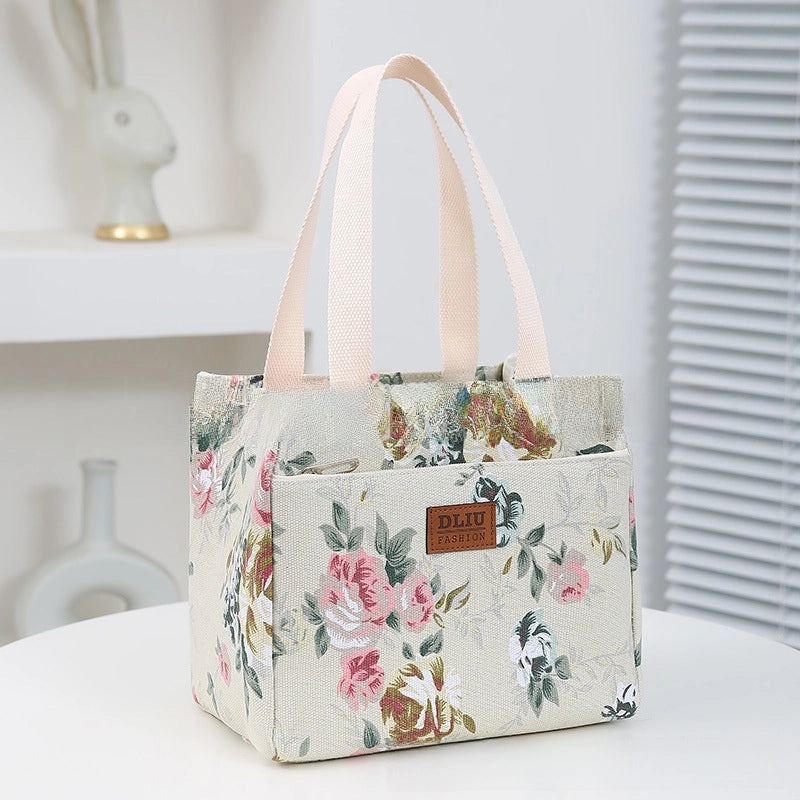 Portable Insulated Lunch Bag Large Capacity Cute Cartoon Printed Thickened Aluminum Foil Lunch Box Bag|Lunch Bags & Coolers