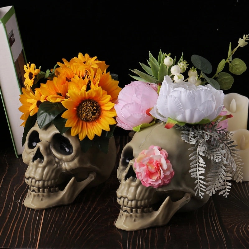 Gothic Halloween Skull Ornaments Minimalist Plastic Polyester Decorations for Party Festival | Halloween Decorations
