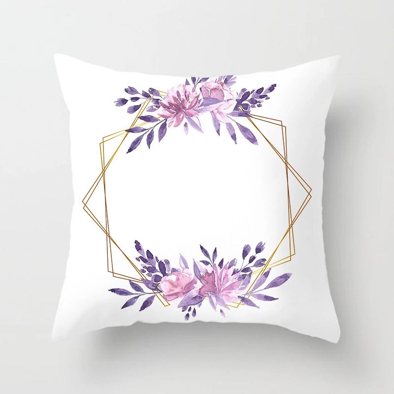 Modern Pastoral Letter and Plant Linen Pillow Covers for Couch and Sofa Decor | Home Decor & Pillows