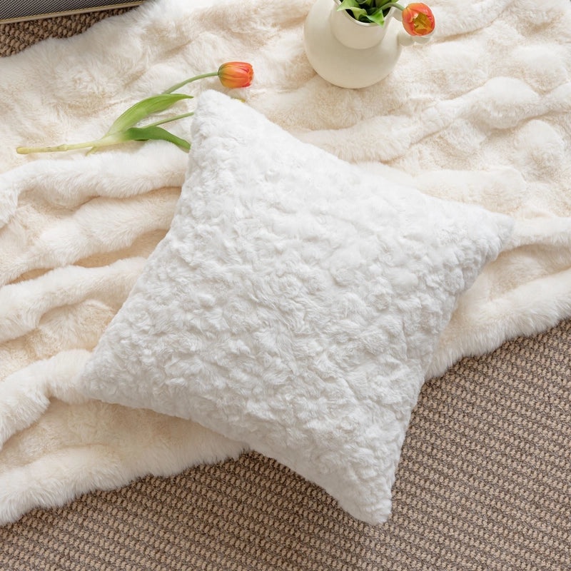 Heart-Shaped Solid Color Flower Pillow Covers for Couch and Sofa Decor | Home Decor & Cushion Covers