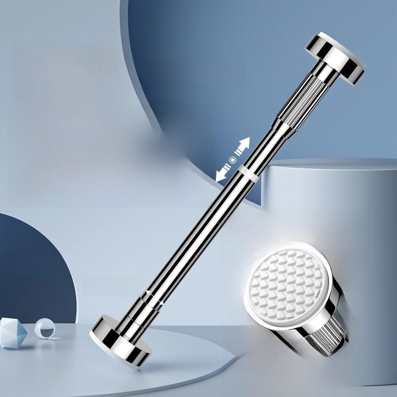 Stainless Steel Telescopic Clothes Drying Rod for Balcony and Bathroom Non-Punching Shower/Bathroom Curtain Rod|Home & Garden Curtains & Rods