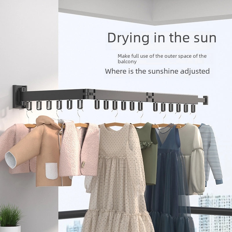 Invisible Telescopic Wall-Mounted Folding Drying Rack for Indoor Clothes and Quilts|Home & Living/Storage & Organization