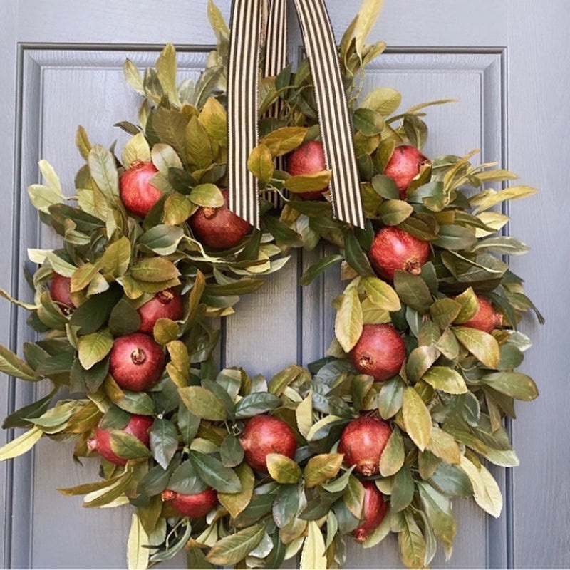 Festive Pomegranate Fruit Garland Decoration | Holiday Home Decor