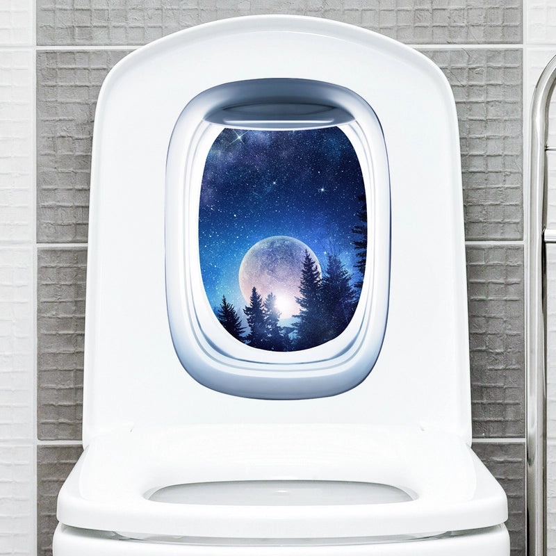 Elegant Landscape PVC Wall Sticker for Bathroom Decor|Home Decor & Wall Art