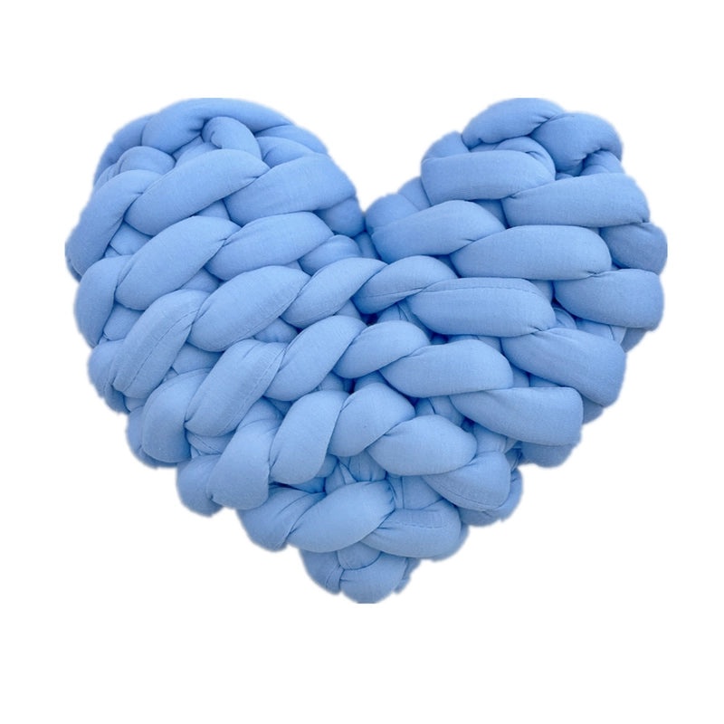 Handmade Nordic Heart-shaped Pillow DIY Core-filled Yarn Woven Cushion Photography Props|Home Decor & Photography Props