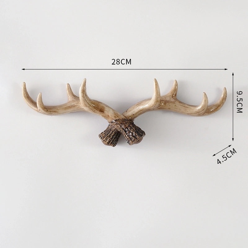 Vintage-Inspired Resin Antler Hooks for Wall | Home Decor & Organization