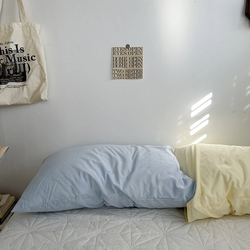 Pure Cotton Pillowcase Pair 48x74cm Soft Pillow Core Liner Cover | Home Textiles Bedding