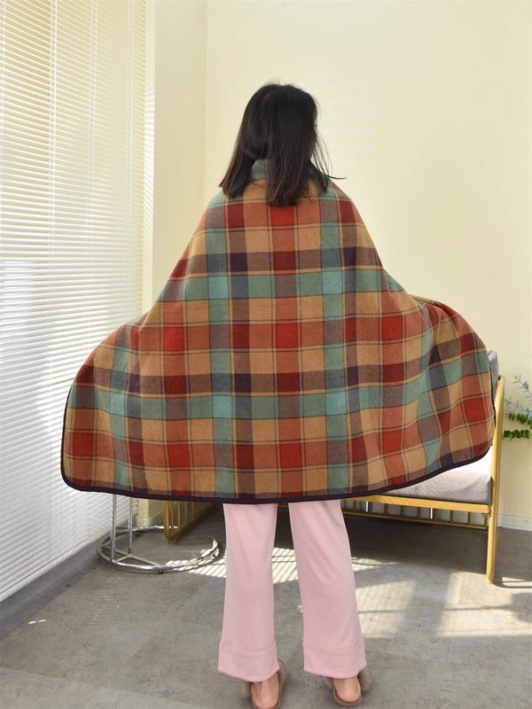 Cozy Plaid Polyester Throw Blanket for Home Decor | Home & Living Textiles