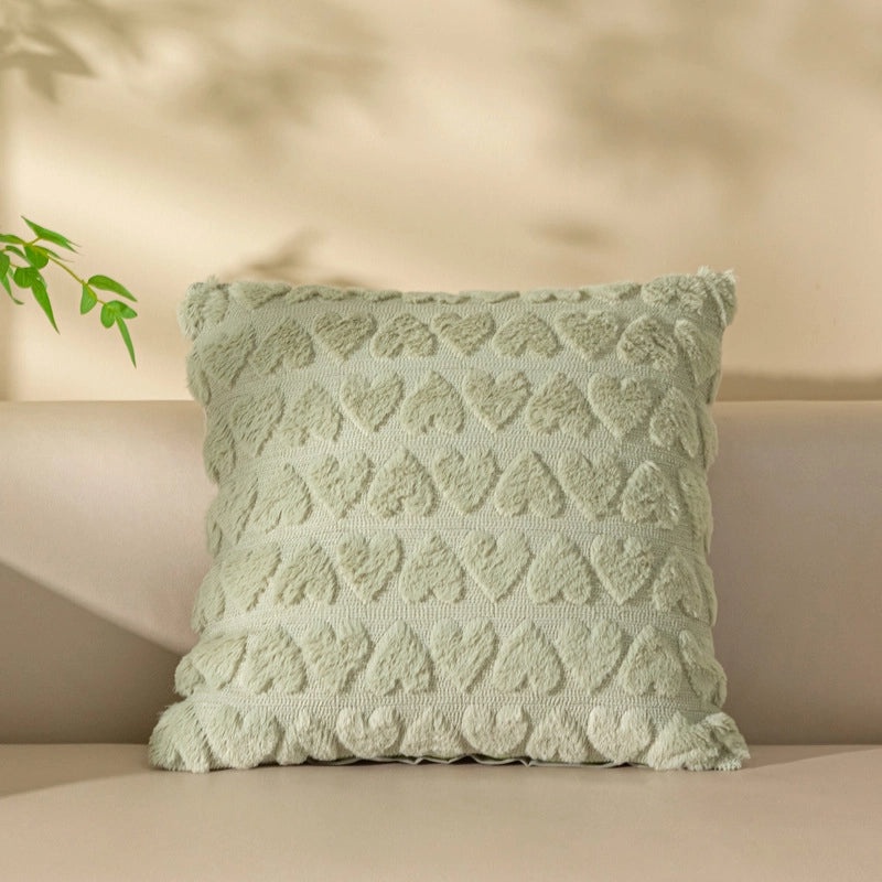 Elegant Heart Shaped Plush Pillow Covers for Sofa | Home Decor