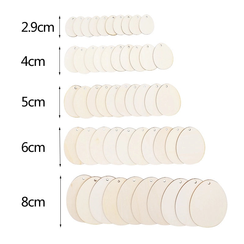 Wooden Easter Egg Pendant DIY Craft Supplies for Office and Home Decoration | Easter Decorations & Craft Supplies