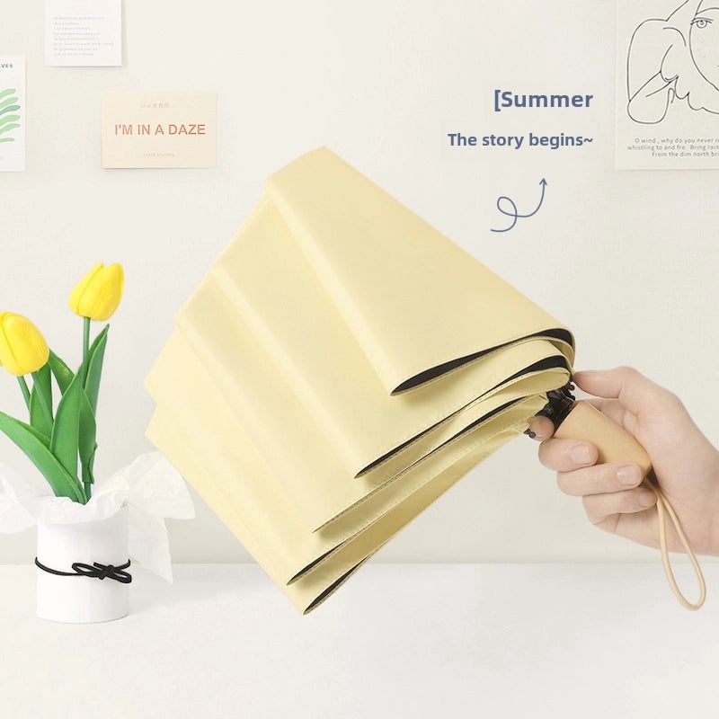 Large Folding Sun Umbrella for Women UV Protection Dual-purpose Sunscreen and Rain Umbrella Custom Logo Print|Outdoor Accessories