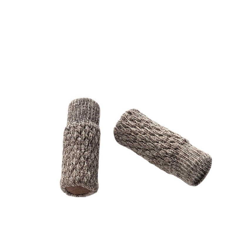 Knitted Silicone Wool Chair Foot Cover Thickened Non-slip Wear-resistant Floor Protector Felt Pad|Home Decor & Furniture Accessories
