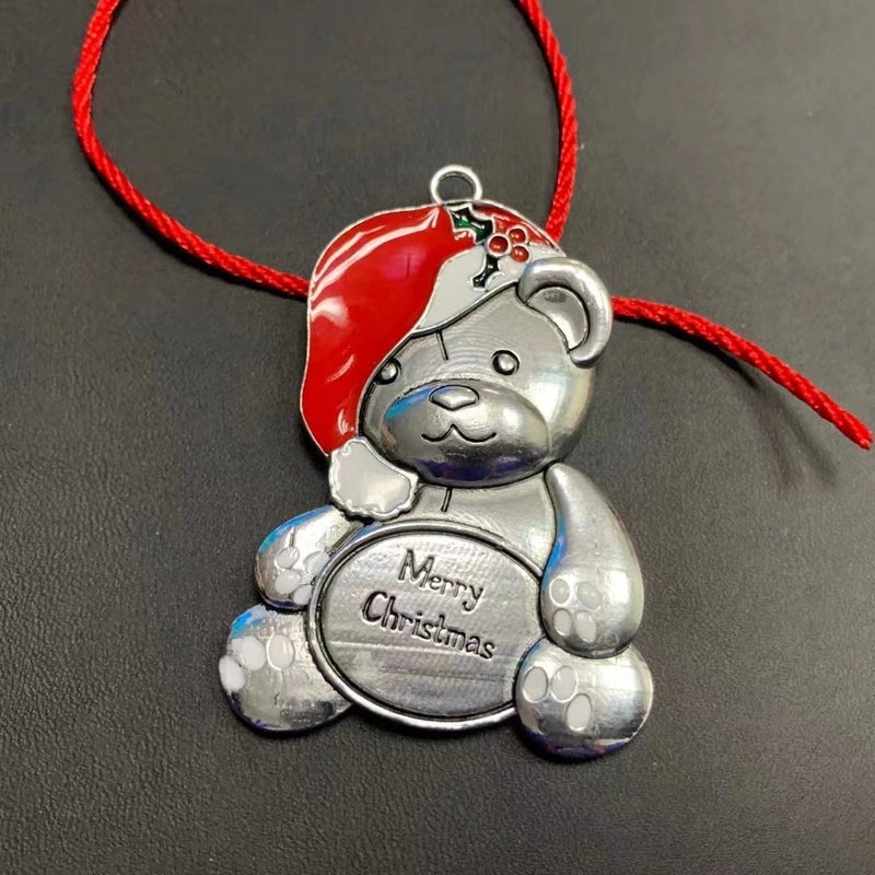 Christmas Tree Snowman Santa Claus Pendant Holiday Metal Charms | Christmas Jewelry