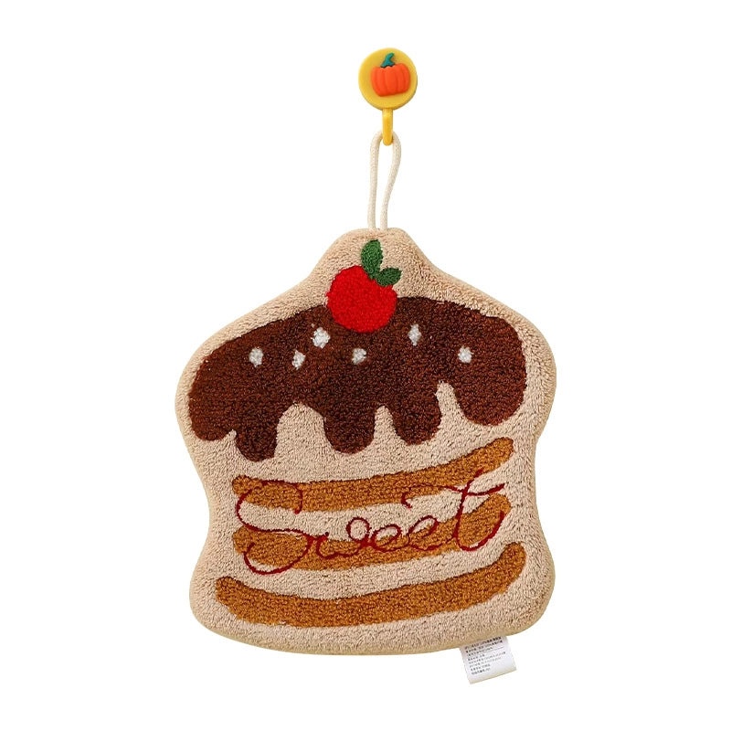 Cute Cake Pattern Coral Fleece Soft Towels|Home & Living>Bath>Bath Towels