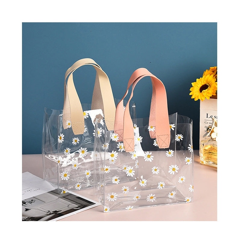 Transparent Candy PVC Handbag Small Daisy Design for Wedding Party Birthday Gift | Women's Handbags