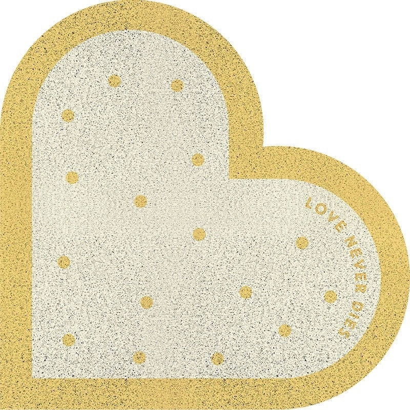 Elegant Heart-Shaped PVC Bath Mat for Casual Bathroom Decor|Home & Bath Accessories