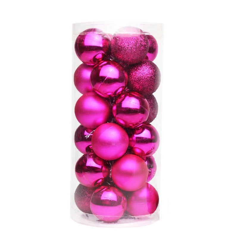 24PCS Christmas Hanging Ornaments Set 3-8cm Shiny Ball Decorations for Tree 2024|Christmas Ornaments