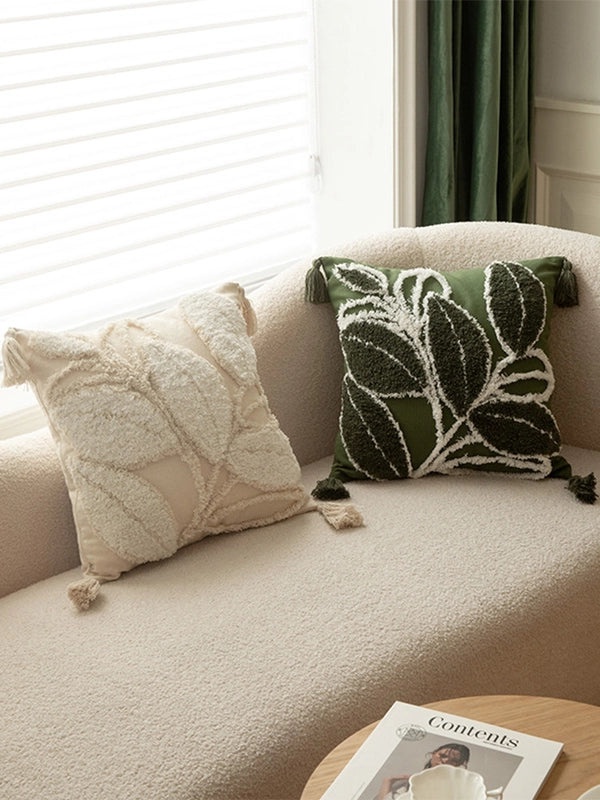 Light Luxury Embroidered Daisy Floral Pillow Case Detachable Washable Square Cushion for Home and Bay Window|Home Decor Pillows