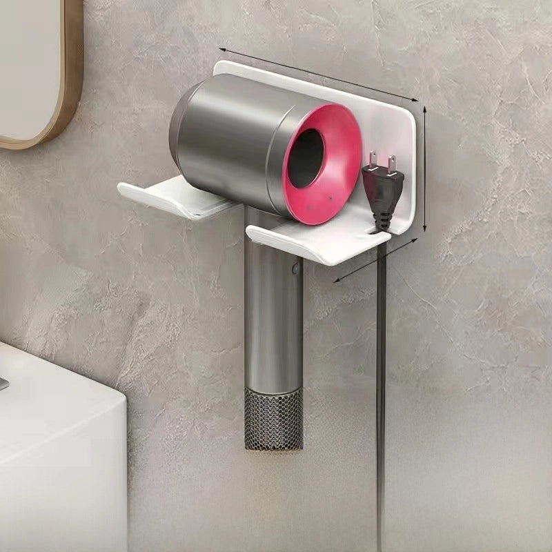 Punch-free Gun Gray Hair Dryer Holder for Bathroom & Salon | Hair Dryer Accessories