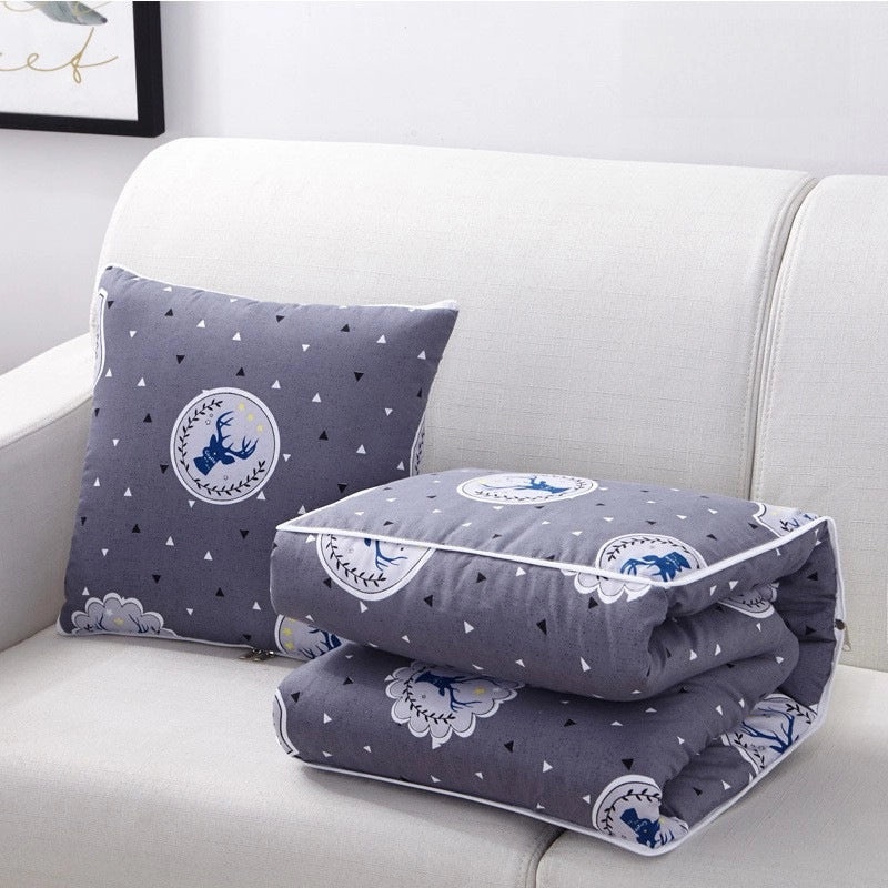 Dual-Use Home and Office Nap Pillow Quilt with Air Conditioning Feature, Printed and Foldable for Easy Storage|Home Textiles & Bedding