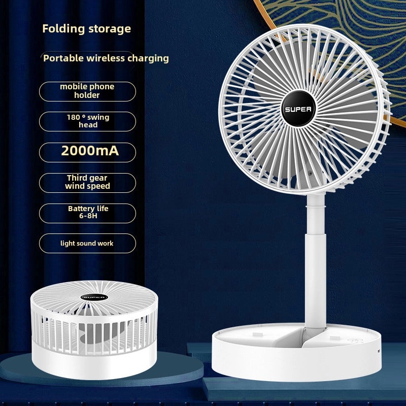 Portable USB Charging Foldable Handheld Small Fan Quiet Desktop Fan for Dormitory Use|Home Appliances Fans