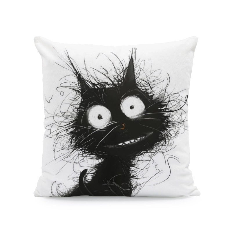 Adorable Cat Plush Pillow Covers for Couch and Sofa Decor|Home Decor Accessories