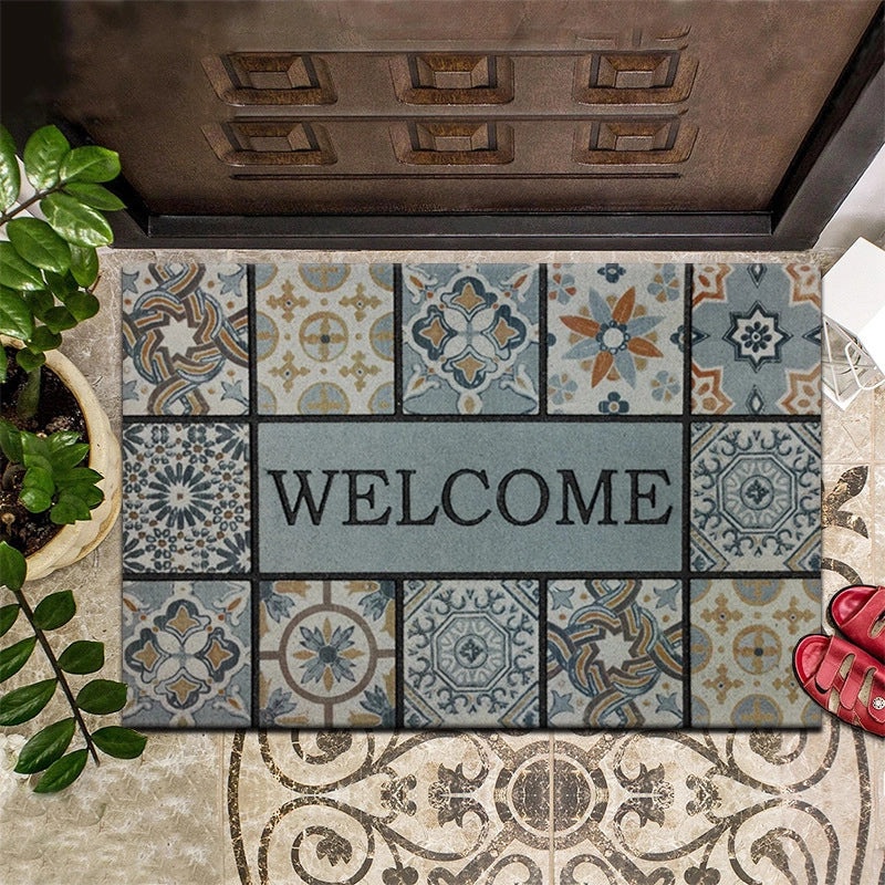 Retro Floral Animal Print Polyester Bath Rug for Bathroom | Home Decor & Bath Accessories