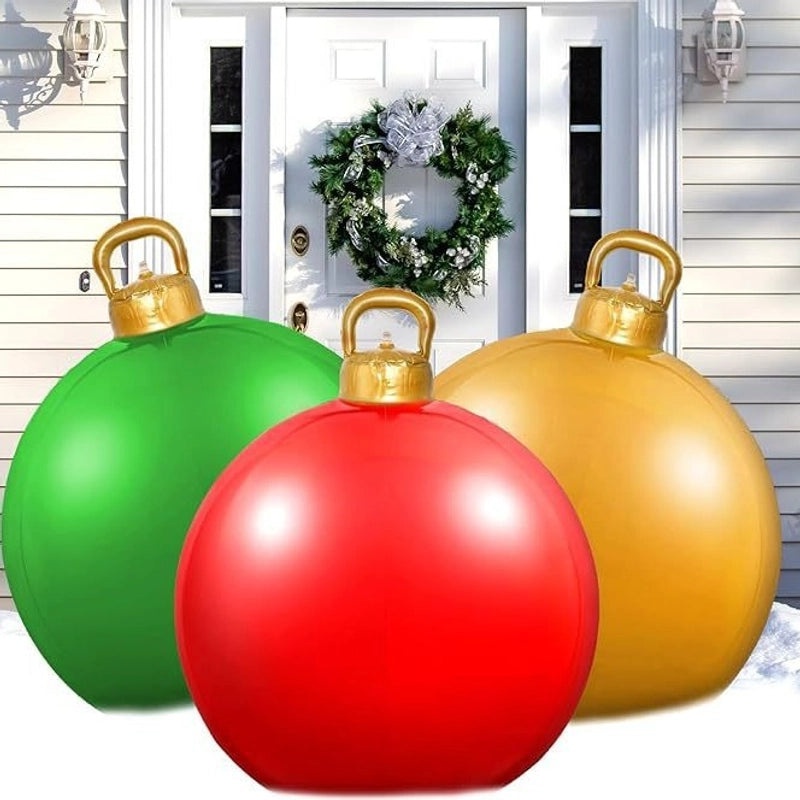 Christmas Inflatable Decorative Ball for Outdoor Holiday Decor | Outdoor Holiday Decorations