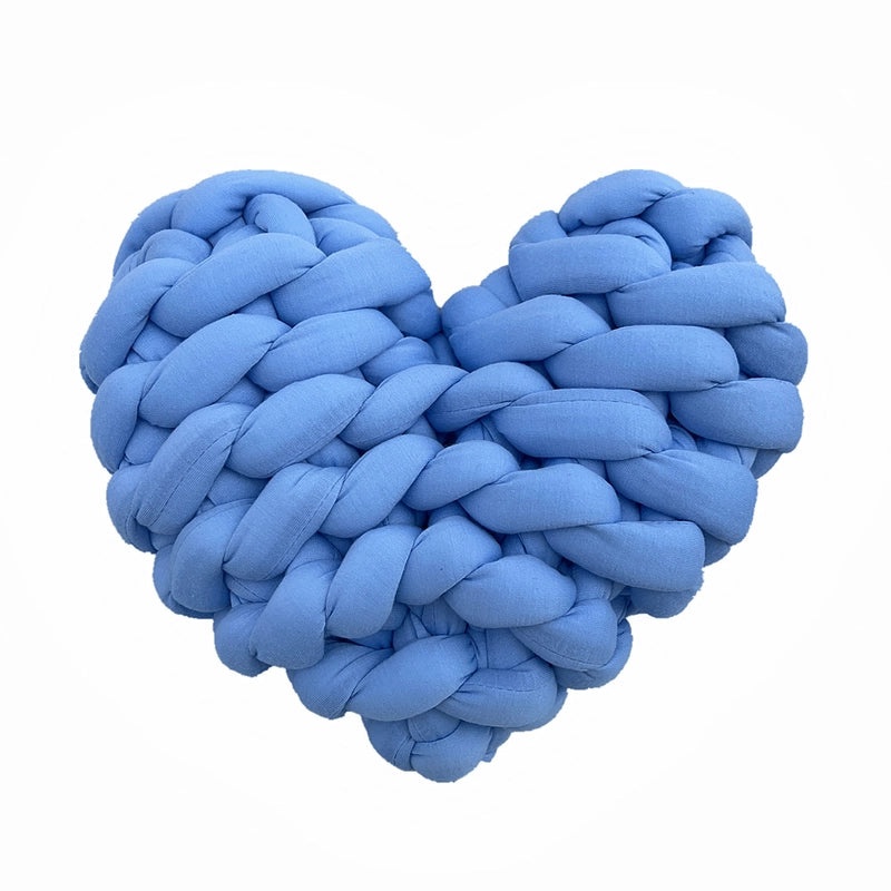 Handmade Nordic Heart-shaped Pillow DIY Core-filled Yarn Woven Cushion Photography Props|Home Decor & Photography Props
