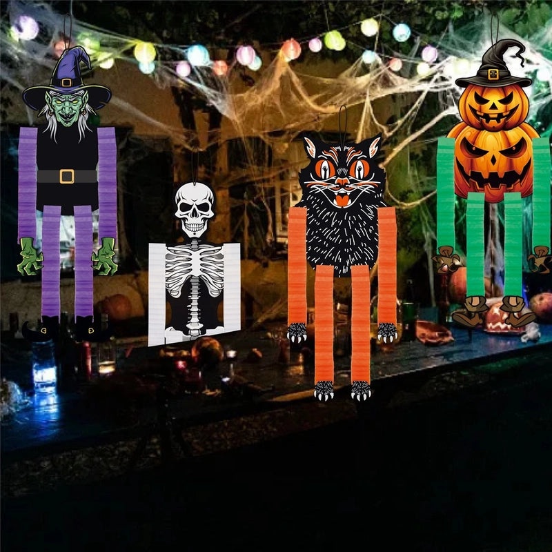 Halloween Casual Pumpkin Skull Skeleton Hanging Ornaments Minimalist Paper Decorations|Home Decor