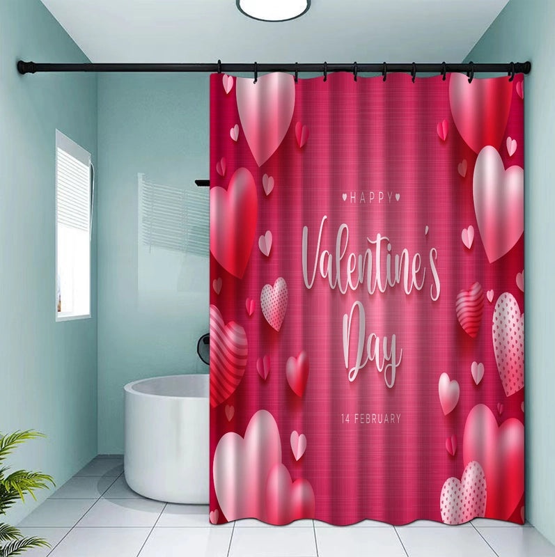 Sweet Heart Shape Polyester Door Curtain for Bathroom|Home Decor Curtains