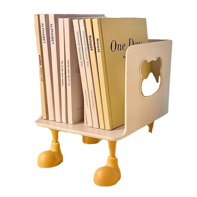 Modern Solid Color Bear-Shaped Plastic Book Stand for Daily Use|Home & Office Accessories