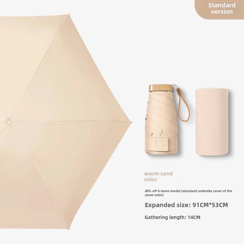 Vintage Cherry Print Folding Umbrella 60% UV Protection Dual-use Sun and Rain Shield|Sun Protection Umbrellas