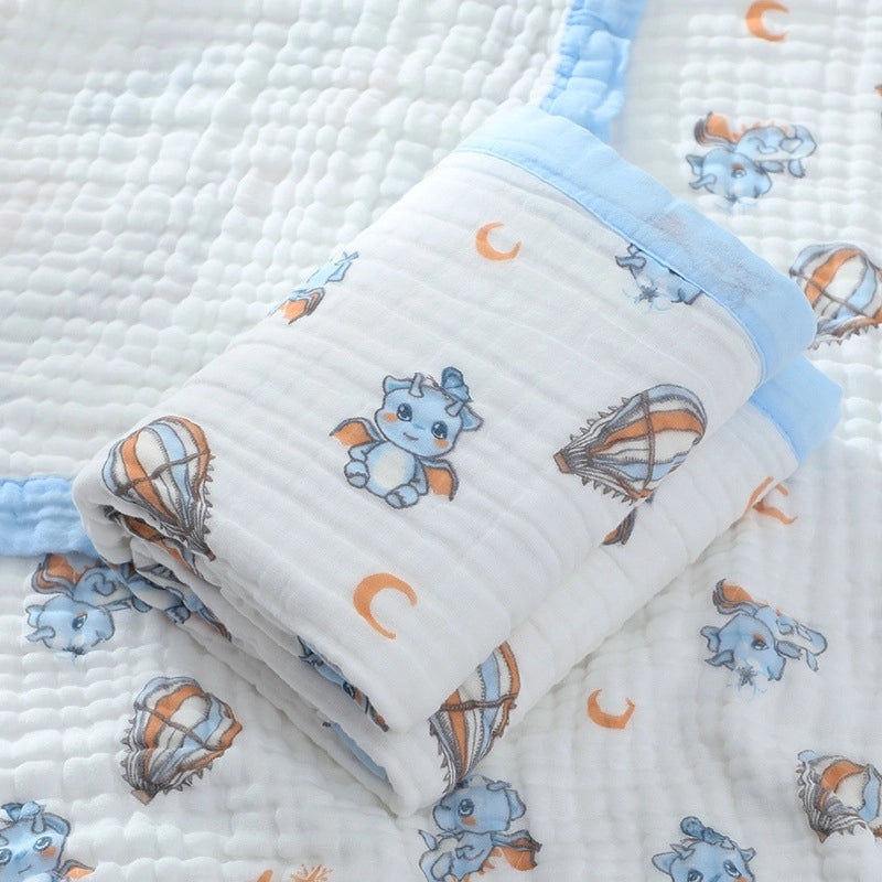 Newborn Baby Soft Cotton Bath Towel Absorbent Gauze Wrap Summer Lightweight Quilt|Baby Bath & Towels