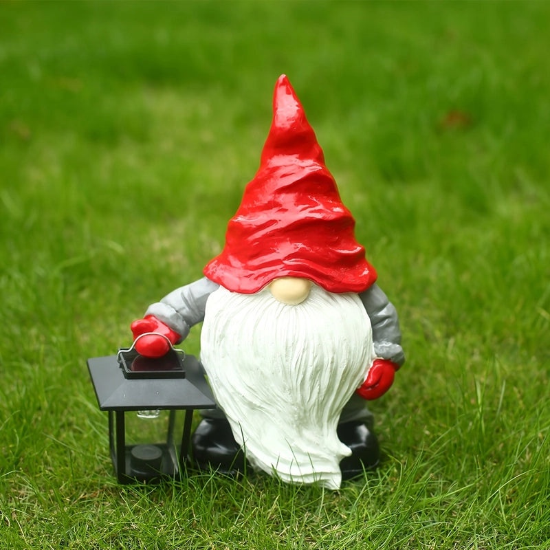 2021 New Resin Solar Lantern Dwarf Christmas Garden Holiday Decorations|Holiday Garden Ornaments