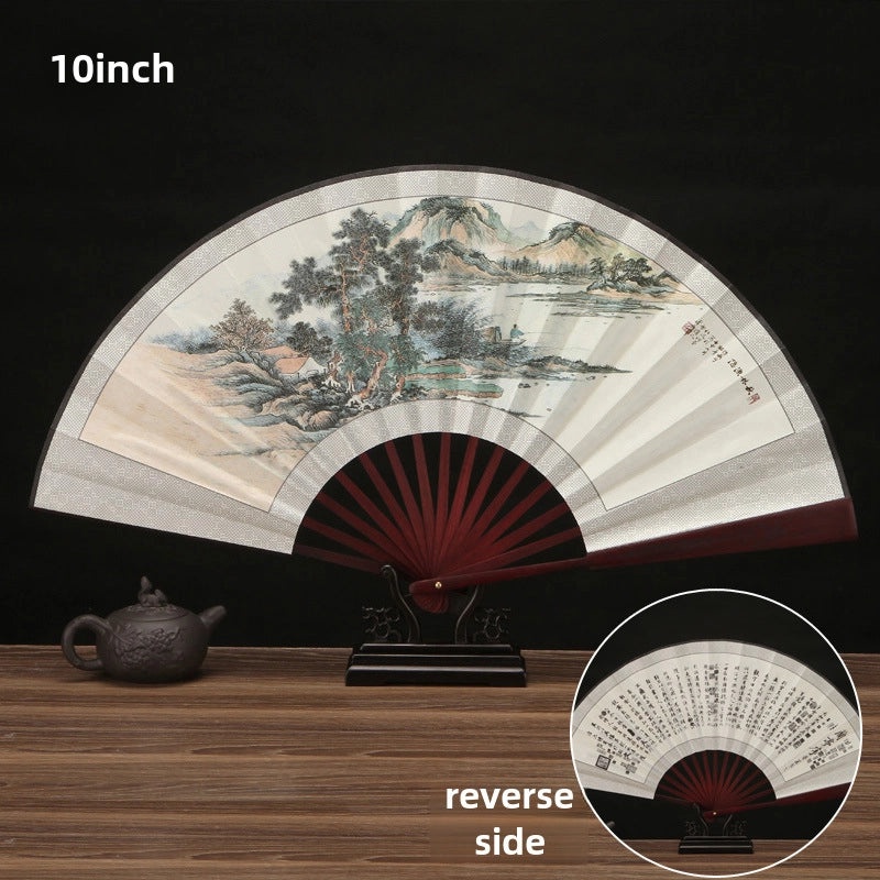 10 Inch Vintage Chinese Folding Fan for Advertising and Summer Promotion | Home & Garden > Fans & Cooling Appliances