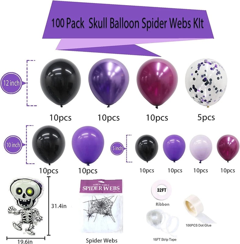 Halloween Skull Party Balloons Aluminum Foil Funny Cool Design|Party Supplies Balloons