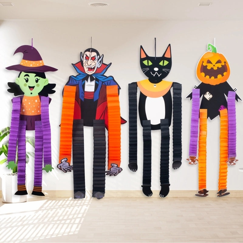 Minimalist Halloween Pumpkin Ghost Paper Ornaments for Daily Holiday Hanging|Home Decor