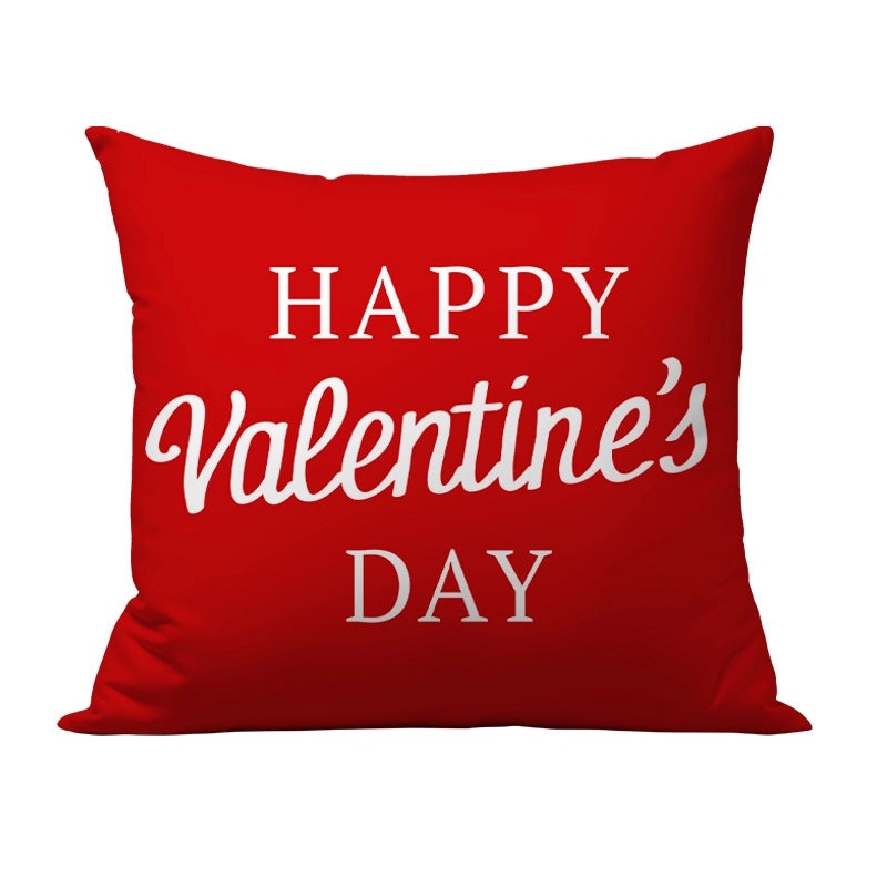 Valentine's Day Minimalist Letter Plush Throw Pillow Cover for Couch and Sofa Decor | Home Decor & Pillows