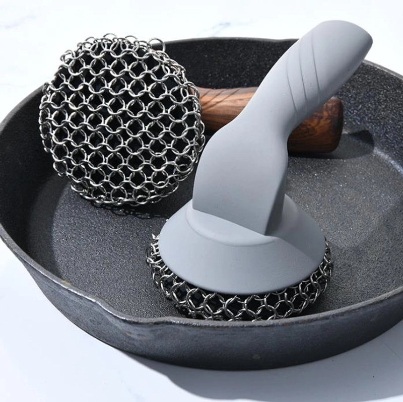 Solid Color 316 Stainless Steel Silica Gel Cleaning Brush for Household & Cleaning Supplies|Household Cleaning Tools