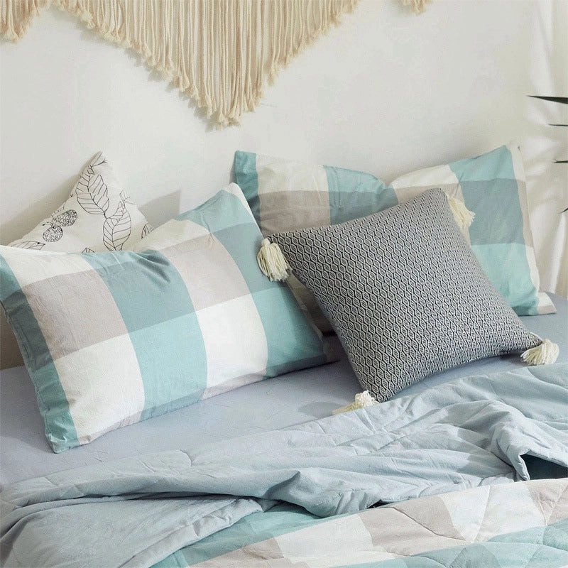 Cotton Lattice Pattern Pillow Covers for Couch and Sofa Decor | Home Decor & Pillow Covers