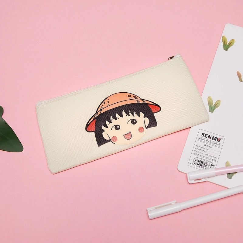 2 Pieces Red Leather Pencil Cases Simple Design for Office, School, and Home Use|Stationery & Office Supplies