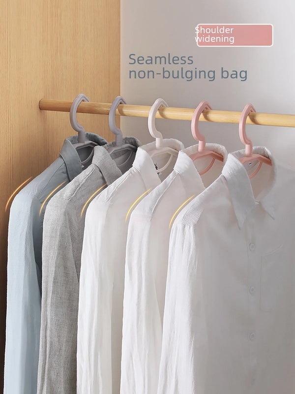 Seamless Wide Shoulder Non-slip Plastic Clothes Hanger for Adults | Home & Living Storage Solutions