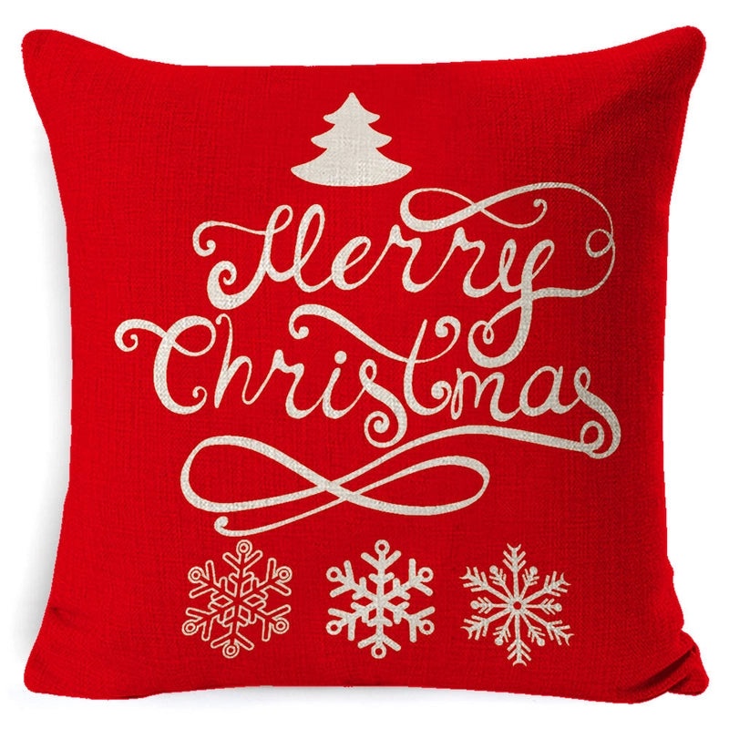 European Style Linen Christmas Pillow Cover for Sofa Cushion Cozy Home Decor|Home Decor & Accessories