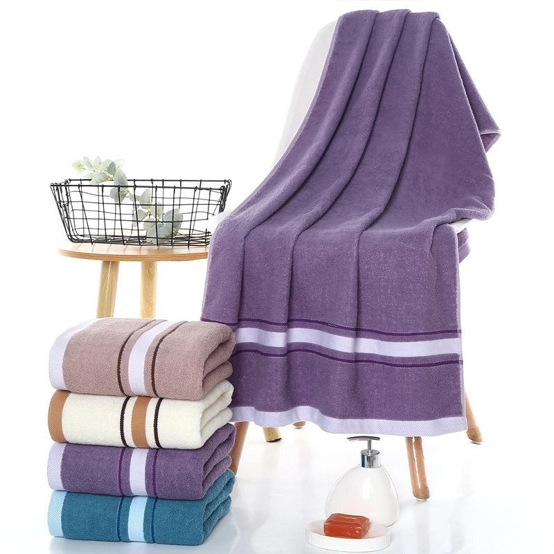Thickened Soft Cotton Bath Towel for Adults, Absorbent and Comfortable, Unisex Home & Swimming Use | Bath & Body
