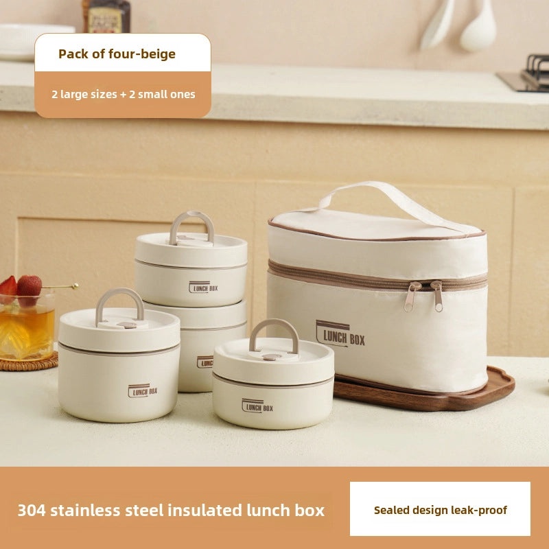 304 Stainless Steel Lunch Box with Soup Bowl | Portable Multi-Layer Insulated Lunch Box for Students | High Color Value|Kitchen & Dining