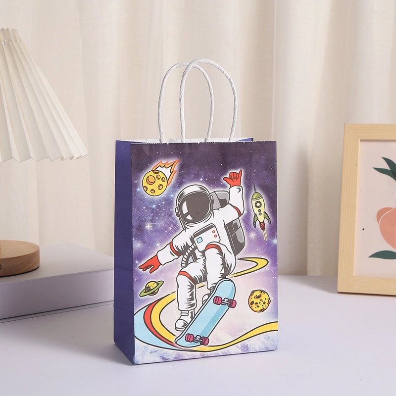 Spaceman Kraft Paper Tote Bag for Party Gifts and Clothing Packaging | Gift Bags & Packaging