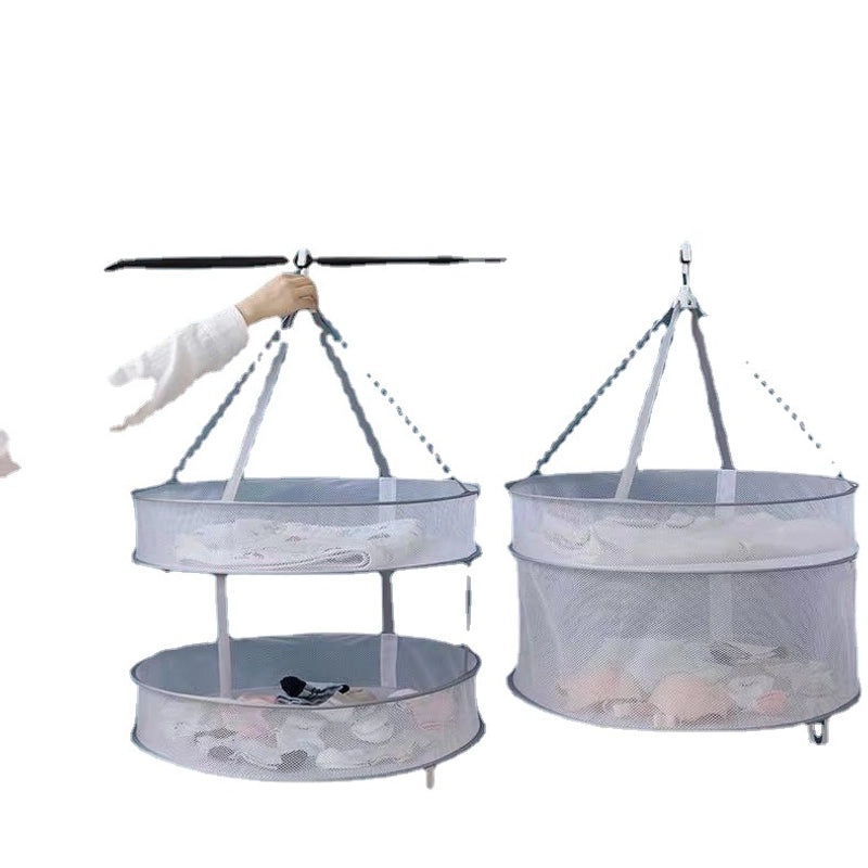 Clothes Drying Net for Socks and Cashmere Sweaters Flat Drying Rack with Pocket Household Laundry Basket|Home & Living
