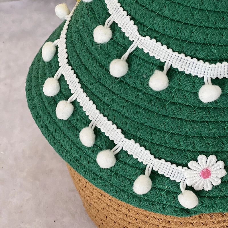 Festive Christmas Tree Cotton Rope Basket for Storage|Home Storage & Organization