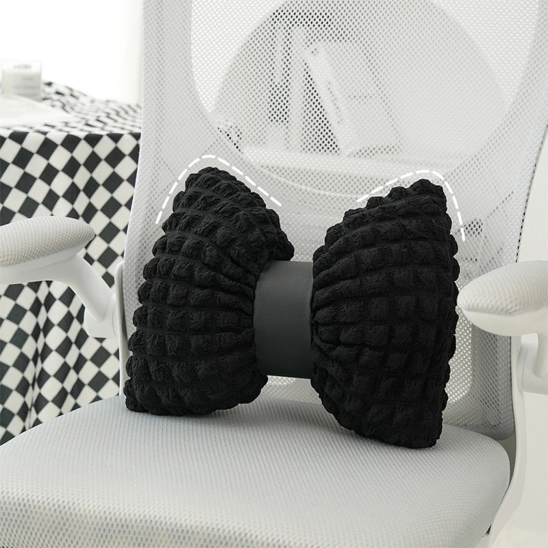 Cozy Solid Color Bow Knot Plush Throw Pillow for Couch and Sofa | Home Decor Cushion